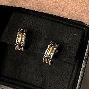 David Yurman Cable Classic 14k and sterling silver earrings